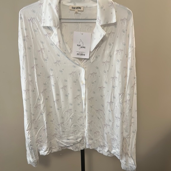 Djerf avenue Go Slow PJ Shirt Bubble Bliss size XL BNWT - Picture 3 of 5